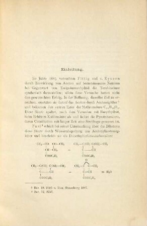 Condensation von Benzoylessigester mit bernsteinsaurem Natrium