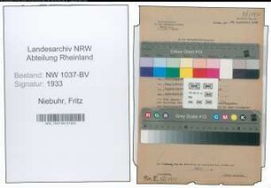 Entnazifizierung Fritz Niebuhr , geb. 18.10.1893 (Schneider)