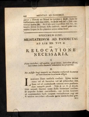 648-656, Sp. 215. De Relocatione necessaria