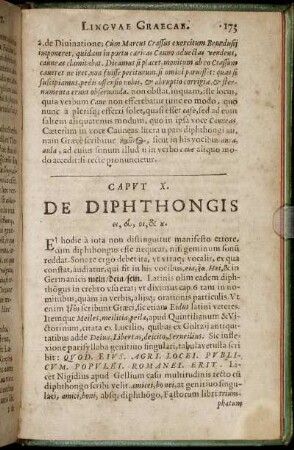 Caput X. De Diphthongis [...] - Caput XV. De Litteris [...] Et De Digamma Aeolico.