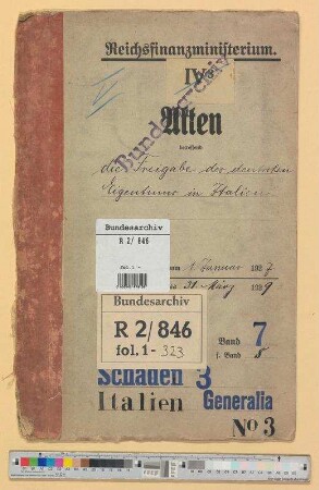 Freigabe des deutschen Eigentums in Italien: Bd. 7