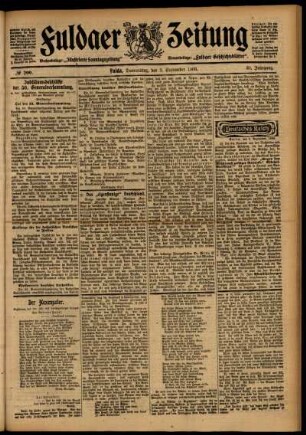 Ausgabe vom Donnerstag, den 03. September 1903.