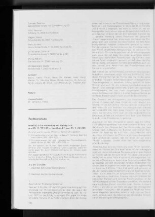 HmbRiG § 4 in Verbindung mit HmbBg i.d.F. vom 29.11.1977 § 65 (=HambBg i.d.F. vom 21.5.1974 § 63)