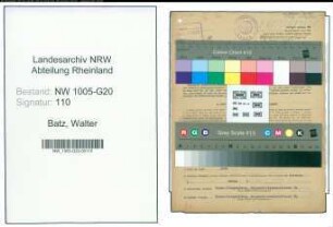 Entnazifizierung Walter Batz , geb. 12.07.1906 (Techn.Angestellter)