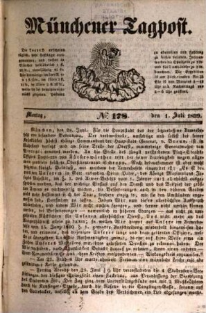 Münchener Tagpost. 1839 = Jg. 2 = Juli - Dez.