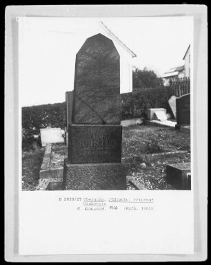 Grabstein von E. Rothschild, gestorben 1926