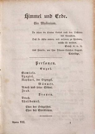 Lord Byron's sämmtliche Werke, 7. Himmel und Erde. Fluch der Minerva. Der Giaur. Dante's Prophezeihung. Der Walzer. Ein Fragment. Die Insel