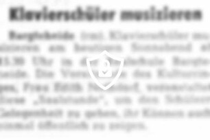 Klavierschüler musizieren