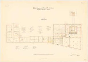 Küchen-, Maschinen- und Werkstättengebäude der Charité, Berlin: Maschinen- und Werkstättengebäude: Grundriss Erdgeschoss 1:100