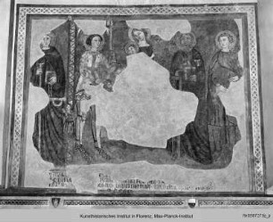 Madonna mit dem Kind, dem Heiligen Leonhard, dem Heiligen Georg, dem Heiligen Antonius Abbas und einem Märtyrer