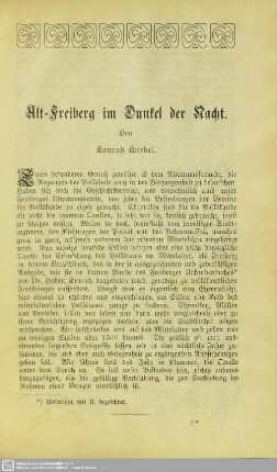 Alt-Freiberg im Dunkel der Nacht