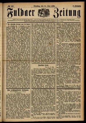Ausgabe vom Dienstag, den 31. Mai 1892.