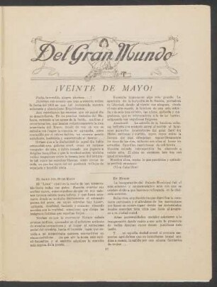 Del gran mundo : ¡Veinte de mayo!