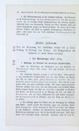I. Die Merowinger (481 - 751)