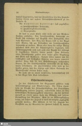 Schulwanderungen