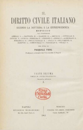57: Il diritto civile italiano secondo la dottrina e la giurisprudenza