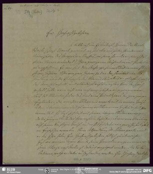 Eigenh. Brief von August Wilhelm von Schlegel an Johannes Schulze, Bonn, 01.05.1826