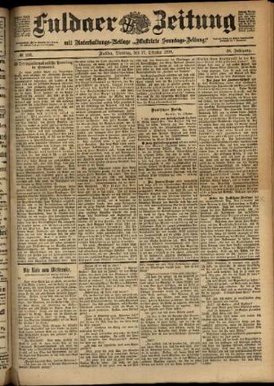 Ausgabe vom Dienstag, den 17. Oktober 1899.