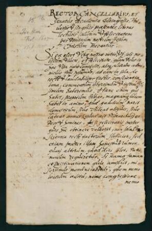 Testimonium theologicum et ordinatioris der Universität für Mag. Johann Hauber aus Mägerkingen/ Reutlingen, derzeit Diakon in Tübingen.