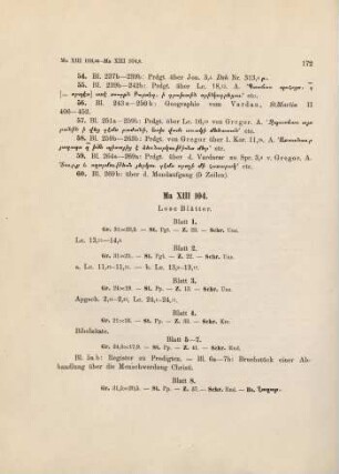 172, Lose Blätter: Ma XIII 104