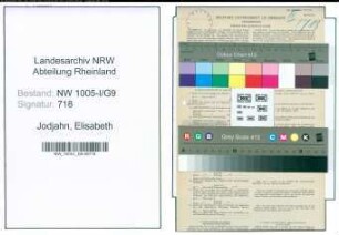 Entnazifizierung Elisabeth Jodjahn , geb. 07.02.1901 (Postfacharbeiterin)