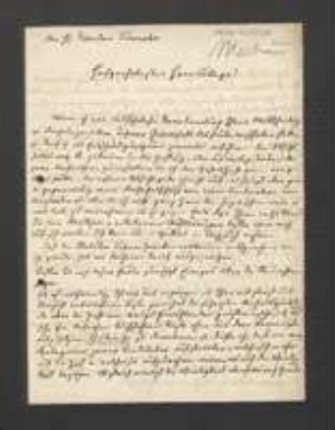 Brief von Carl Friedrich Philipp von Martius an August Emanuel Fürnrohr