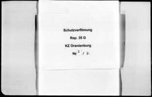 Schutzhaft namentlich genannter Häftlinge, Buchstabe G