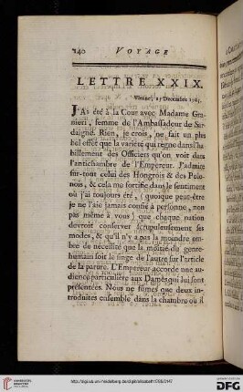 Lettre XXIX