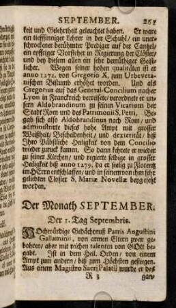 261-291, Der Monath September.