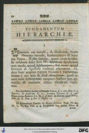 Fundamentum Hierarchiae.