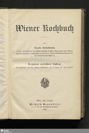 Wiener Kochbuch