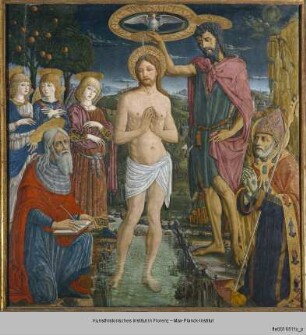 Die Taufe Christi mit dem Heiligen Hieronymus und dem Heiligen Nikolaus