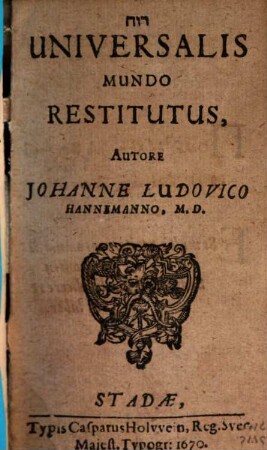Rûaḥ Universalis Mundo Restitutus