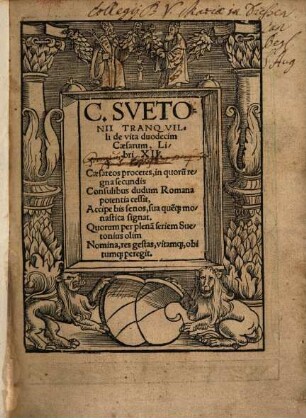 C. Svetonii Tranqvilli de vita duodecim Caesarum : Libri XII ...