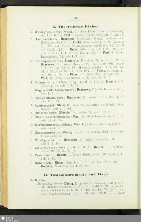 I. Theoretische Fächer
