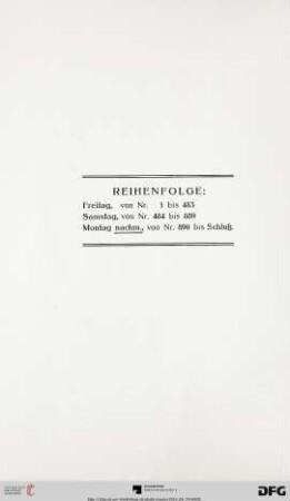 Reihenfolge