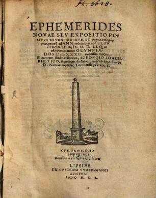 Ephemerides Novae ad annum 1551
