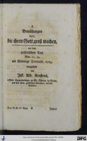 I. Bemühungen derer, die ihren Gott groß machen.