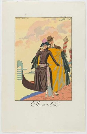 "Elle et Lui", aus dem Mode-Almanach "Falbalas et Fanfreluches 1922"
