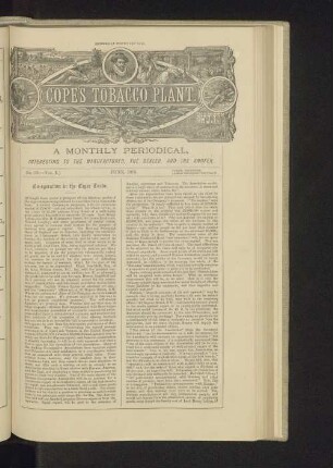 Cope's Tobacco Plant. No. 39. - Vol. I. June, 1873.