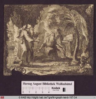 Der Heilige Antonius der Große trifft den Heiligen Paulus von Theben.