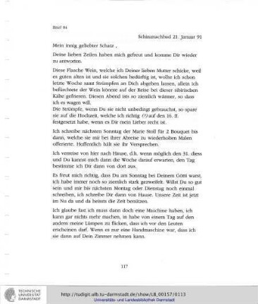 Brief 84, 21.01.1891