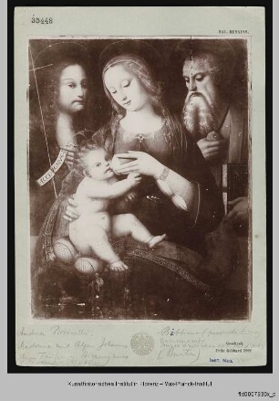 Maria lactans und Heilige - Madonna del latte, die hl. Johannes d. T. u. Hieronymus