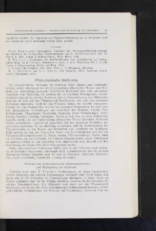 Phytochemische Methoden.
