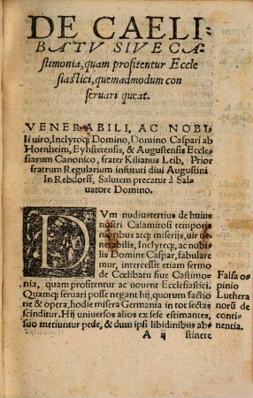 De caelibatu atque castimonia epistola