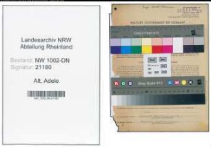 Entnazifizierung Adele Alt, geb. 04.09.1910 (Kontoristin)