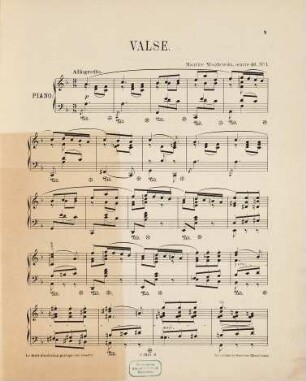 Valse et mazurka : pour piano ; oeuv. 46, 1. Valse