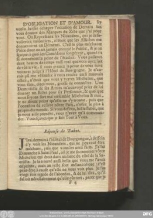 Réponse de Babet.