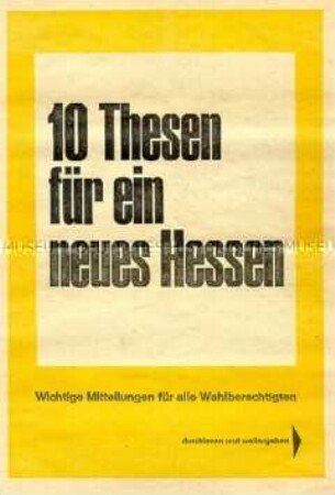 Sonderdruck der FDP zu den Landtagswahlen in Hessen 1966