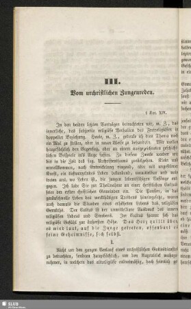 III. Vom urchristlichen Zungenreden